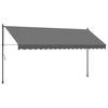 vidaXL Uttrekkbar markise antrasitt 400x150 cm stoff og st&aring;l