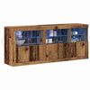 vidaXL LED sideboard Gammelt tre 162 x 37 x 67 cm Konstruert tre