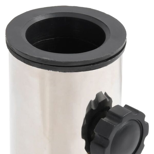vidaXL Parasollfot for &Oslash;38/48 mm stang matt s&oslash;lv st&aring;l