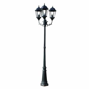 vidaXL Hagelampe 3-armet 230 cm m&oslash;rkegr&oslash;nn/svart aluminum