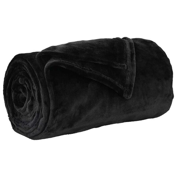 vidaXL Kastteppe Svart 220 x 240 cm Fleece