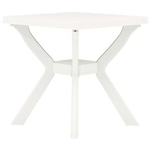 vidaXL Bistrobord hvit 70x70x72 cm plast