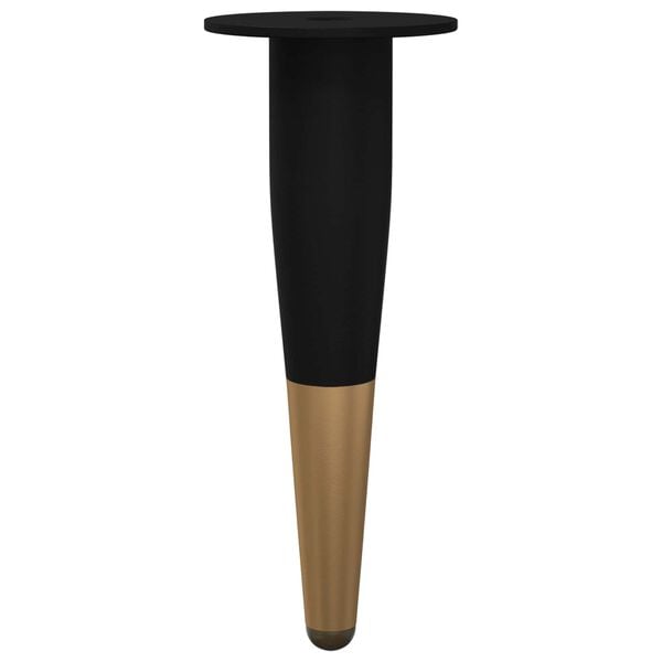 vidaXL M&oslash;belf&oslash;tter 2 pcs Svart og Gull &Oslash; 40 x 98 mm Jern