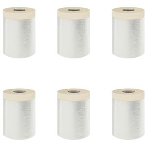 vidaXL St&oslash;vduk med klebrig tape 6 stk. Gjennomsiktig 30 x 3300 cm HDPE
