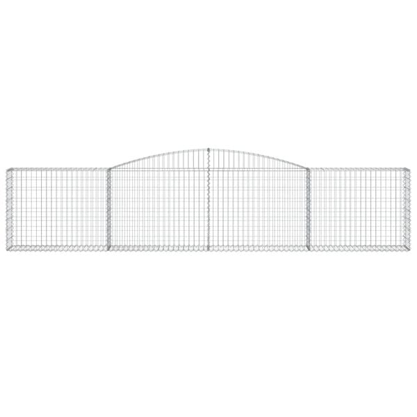 vidaXL Gabionkurver buede 3 stk 400x30x80/100 cm galvanisert jern