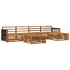 vidaXL Utend&oslash;rs sofa-sett 6 pcs Naturlig Solid akasietre