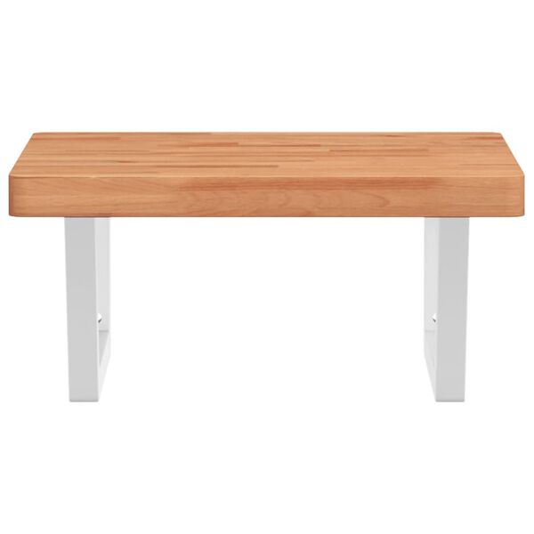 vidaXL Servanthylle veggmontert st&aring;l og heltre b&oslash;ketre