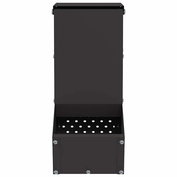 vidaXL Kaninfôrer Svart 12,5 x 26 x 28,5 cm Kaldvalsget Stål