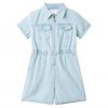 vidaXL Onesie for barn med korte ermer myk bl&aring; 104
