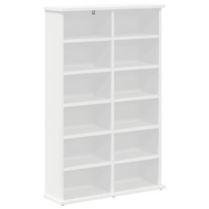 vidaXL CD skap Hvit 60 x 17 x 92 cm Konstruert tre