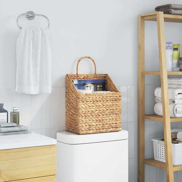 vidaXL Hengende kurv Naturlig 30 x 17,5 x 49,5 cm Vannhyasint