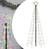 vidaXL LED Juletre med Spikes 220 LED Fargerike 180 cm