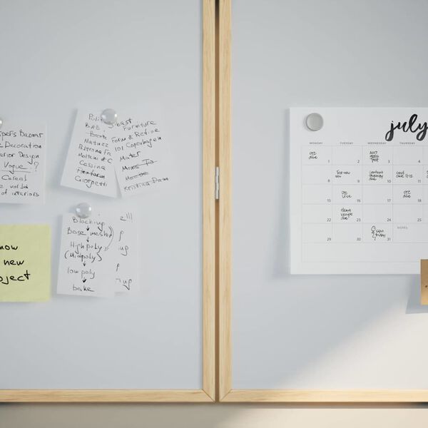 vidaXL Info-tavle Hvit 80 x 80 x 1.4 cm Heltre furu