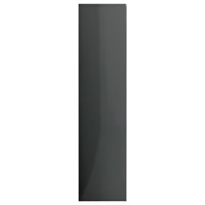 vidaXL Bokhylle høyglans grå 50x25x106 cm sponplate
