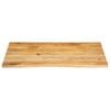 vidaXL Bordplate 110x80x2,5 cm naturlig kant heltre mango