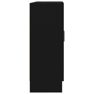 vidaXL Vitrineskap svart 82,5x30,5x80 cm sponplate