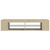 vidaXL TV-benk med LED-lys sonoma eik 135x39x30 cm