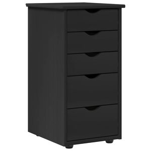 vidaXL Kabinett Svart 34 x 39 x 61,5 cm Massiv furu