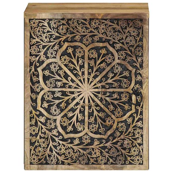 vidaXL Veggskap for baderom 38x33x48 cm heltre mango