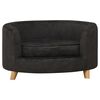 vidaXL Hundesofa svart 69x69x36 cm plysj