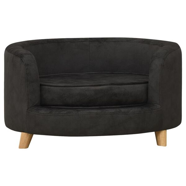 vidaXL Hundesofa svart 69x69x36 cm plysj