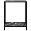vidaXL Konsollbord svart 60x35x75 cm herdet glass