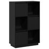 vidaXL Highboard svart 74x35x117 cm heltre furu