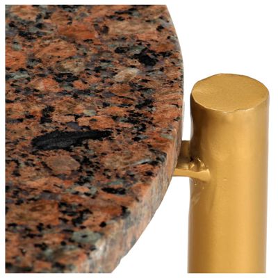 vidaXL Salongbord brun 40x40x40 cm ekte stein med marmorstruktur