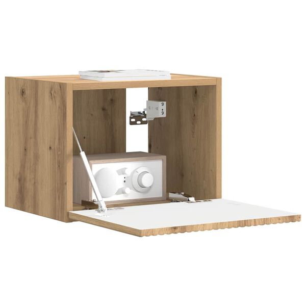 vidaXL TV Veggskap Kunstnerisk Eik 60 x 31 x 29.5 cm Konstruert tre