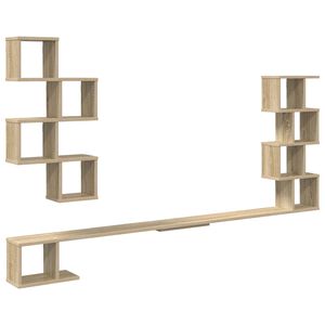 vidaXL Vegghengt TV-hylle Sonoma eik 200 x 15 x 94 cm Konstruert tre