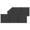 vidaXL Gjerdesett 6 stk. 965 x 186 cm WPC og Aluminium Svart