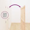 vidaXL Veggmontert hodegavl 146,5x3x110 cm heltre furu