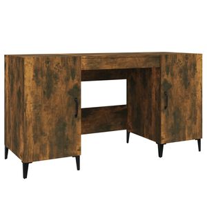 vidaXL Skrivebord r&oslash;kt eik 140x50x75 cm konstruert tre