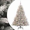 vidaXL Kunstig juletre med julekuler 180 cm 300 LED-lys Varmhvit