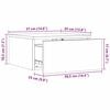vidaXL Nattbord 2 pcs Vokset Brun 37 x 35 x 18,5 cm Heltre furu