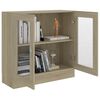 vidaXL Vitrine sonoma eik 82,5x30,5x80 cm konstruert tre