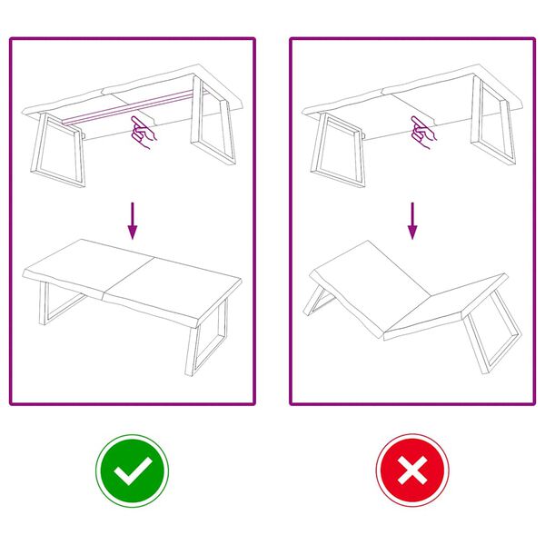 vidaXL Bordplate lysebrun 120x50x(2-6) cm behandlet heltre eik