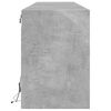vidaXL Vegghengt TV-benk med LED-lys betonggrå 180x31x45 cm