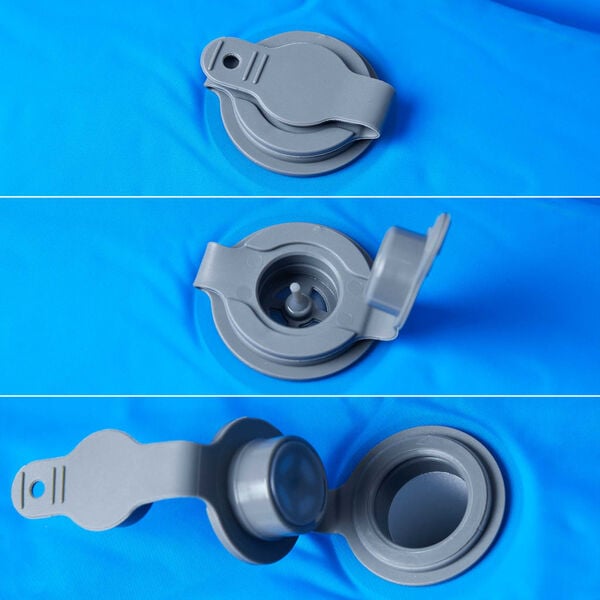 vidaXL Selvoppbl&aring;sende campingmadrass med pute for 1 person bl&aring;