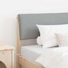 vidaXL Polstret sengegavl Lysegrå 100 cm Massiv furu
