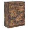 vidaXL Skuffeskap R&oslash;kt Eik 66 x 34,5 x 87 cm Konstruert tre