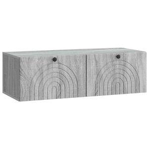 vidaXL Vegghengt TV skap Gr&aring; sonoma 99 x 41 x 30 cm Konstruert tre