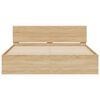 vidaXL Sengeramme med hodegavl sonoma eik 140x190 cm