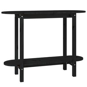 vidaXL Konsollbord svart 110x40x80 cm heltre furu