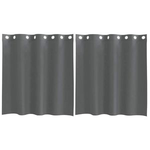 vidaXL Voilegardiner med grommets 2 stk m&oslash;rkegr&aring; 140x140 cm