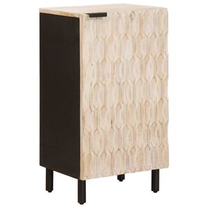 vidaXL Serviesskap Hvit Vask Finish 40 x 33 x 75 cm Massiv mango tre