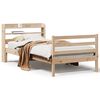 vidaXL Sengeramme med hodegavl 100x200 cm heltre furu