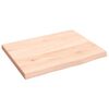 vidaXL Benkeplate til bad 40x30x2 cm ubehandlet heltre