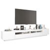 vidaXL TV-benk med LED-lys hvit 260x35x40 cm