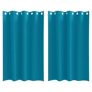 vidaXL M&oslash;rkleggende Gardiner med Ringer 2 pcs Turkis 175 x 140 cm